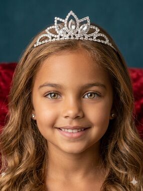 Crystal Tiara Headpiece - Silver Sparkle